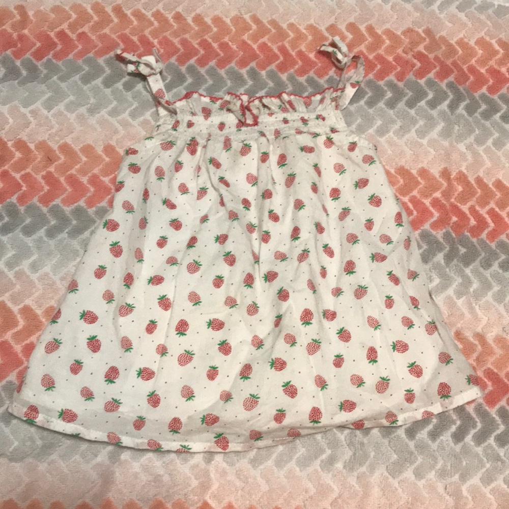 Cute sleeveless top with strawberry